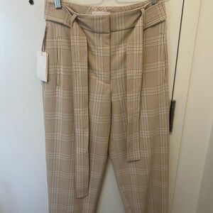 BNWT Wilfred tan checkered dress pants